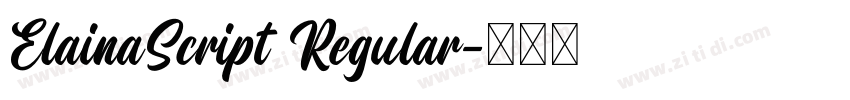 ElainaScript Regular字体转换 ElainaScript Regular字体转换